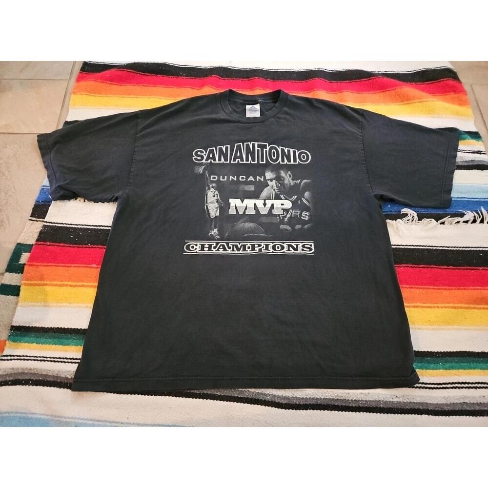 Y2K San Antonio Spurs Championship Tim Duncan Mvp Crewneck Size Xxxl